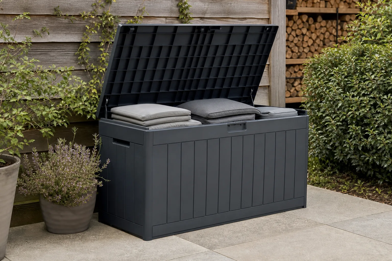 Auflagenbox richtig nutzen: Auflagen, Kissen und Gartenutensilien optimal aufbewahren